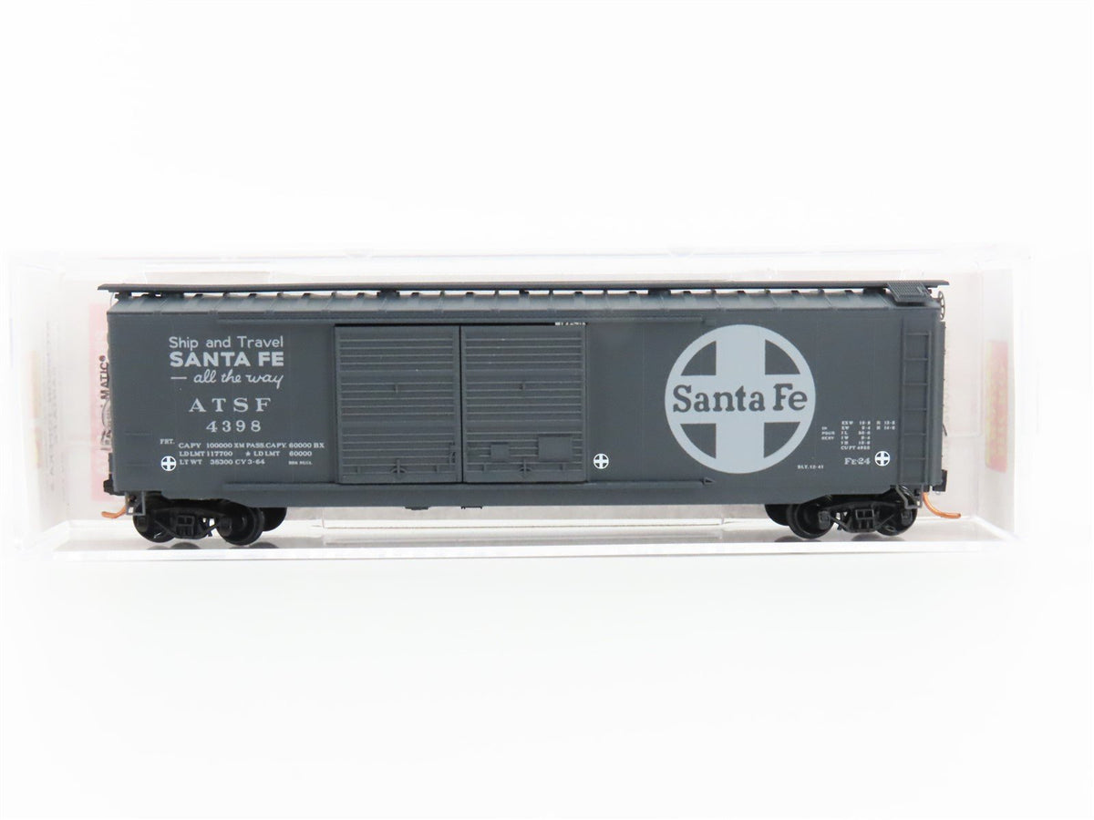 N Scale Micro-Trains MTL 03400251 ATSF Santa Fe 50&#39; Double Doors Box Car #4398