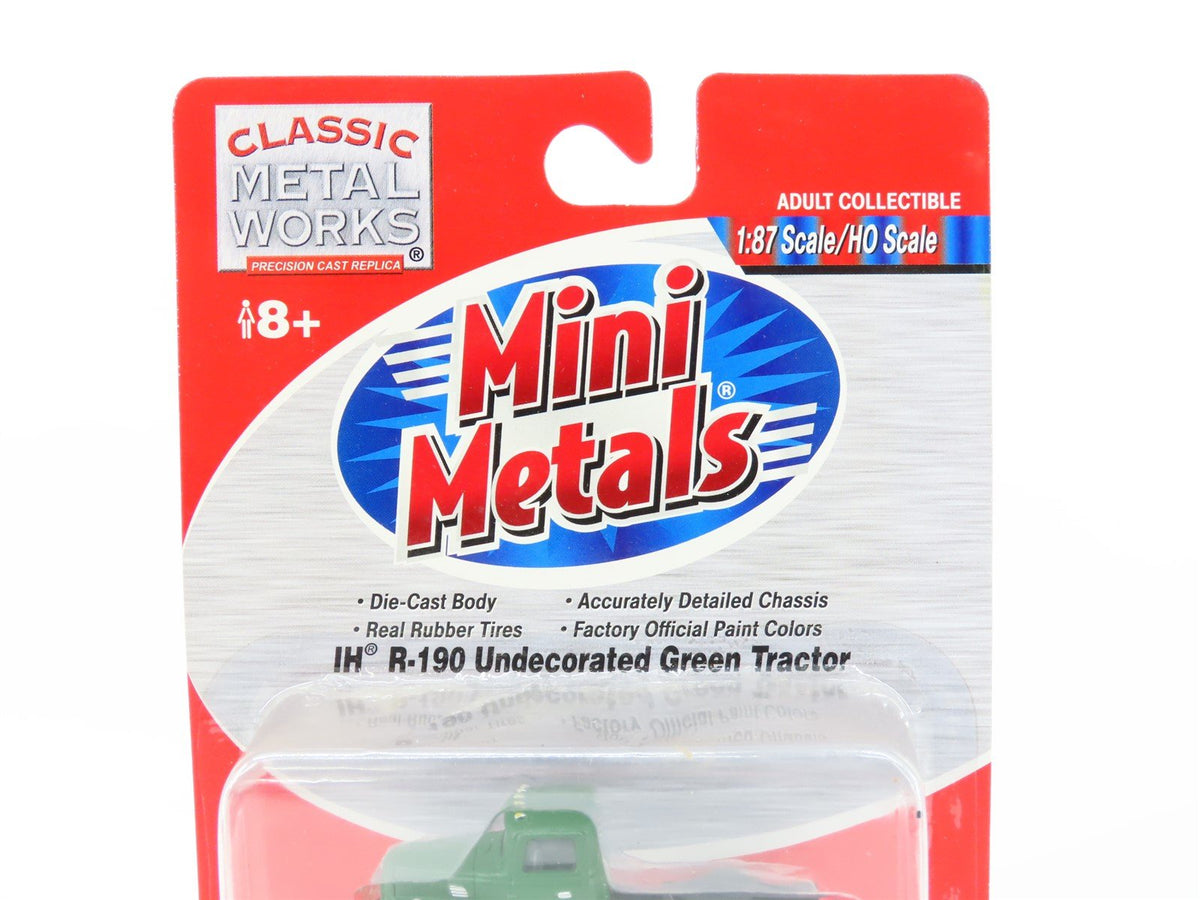 HO 1/87 Scale Mini Metals 31112 Die-Cast IH R190 Undecorated Green Tractor Truck