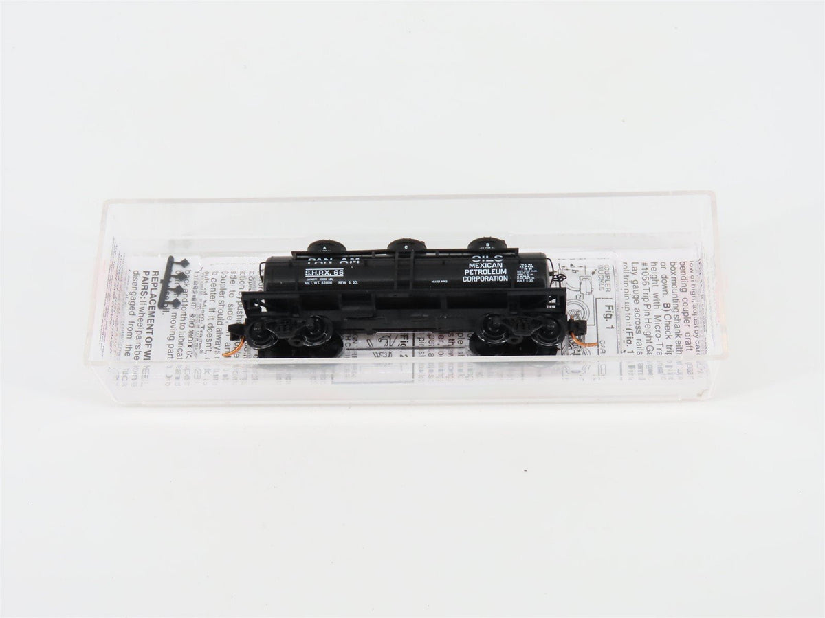 N Scale Micro-Trains MTL 06600030 SHPX Pan-Am ACF 3-Dome Tank Car #66