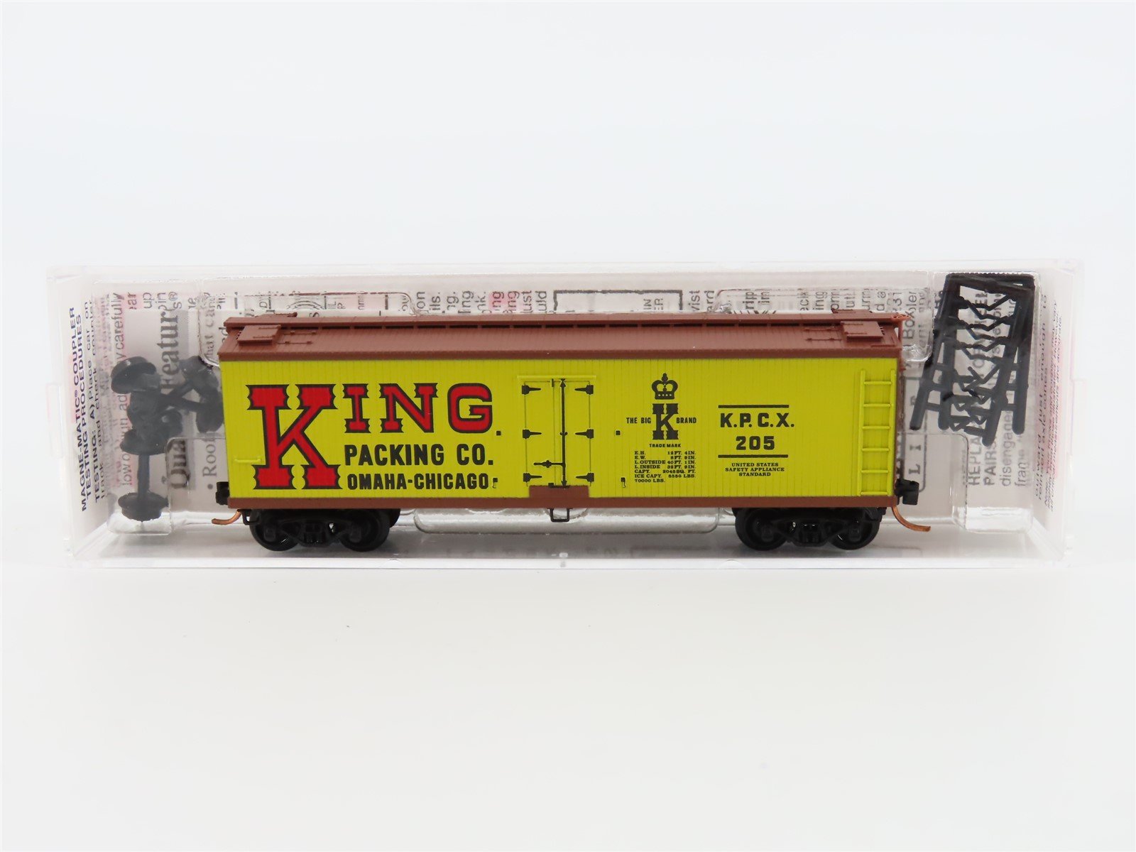 N Scale Micro-Trains MTL 49120 K.P.C.X. King Packing Co. Wood Reefer #205