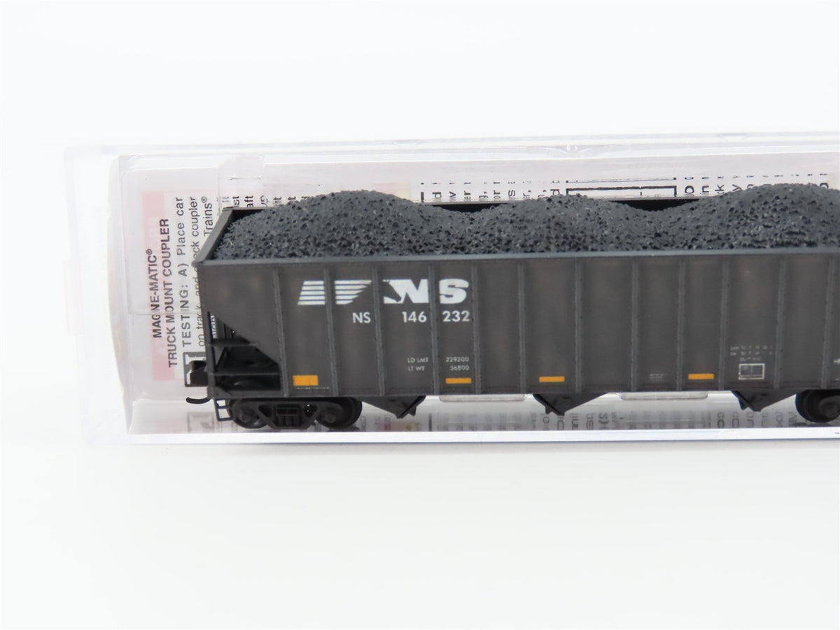 N Micro-Trains MTL 10856280 NS Norfolk Southern 3 Bay Hopper #146232 - Weathered