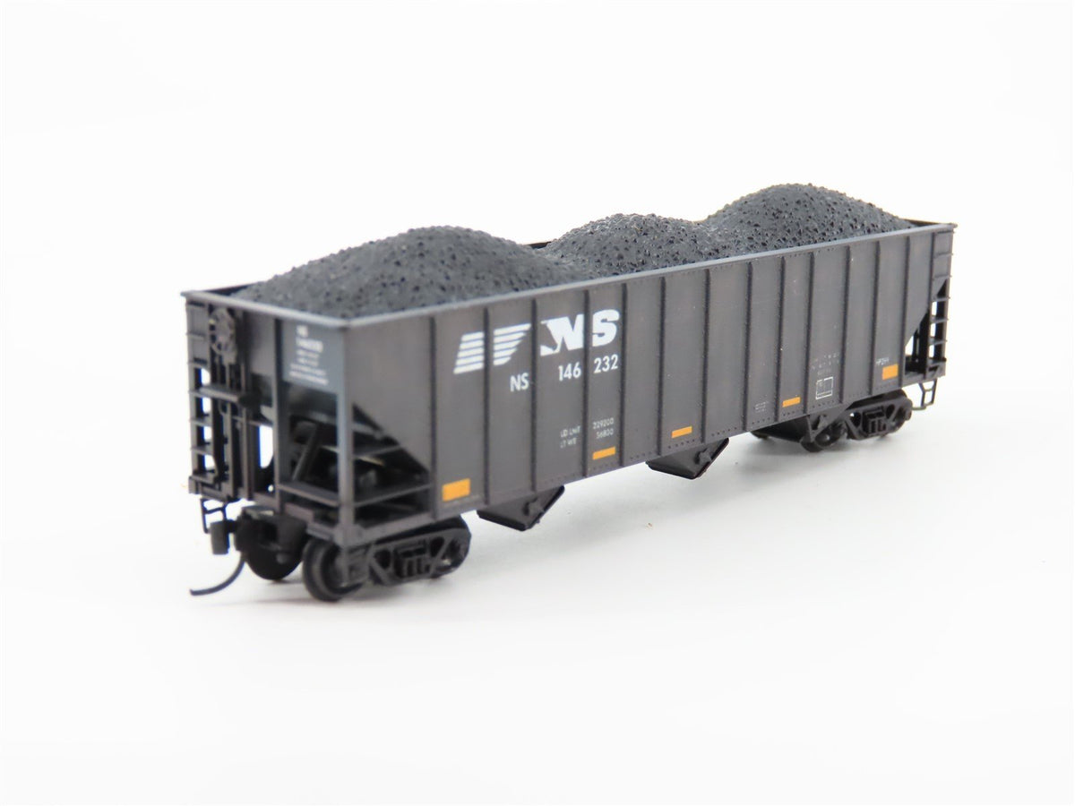 N Micro-Trains MTL 10856280 NS Norfolk Southern 3 Bay Hopper #146232 - Weathered