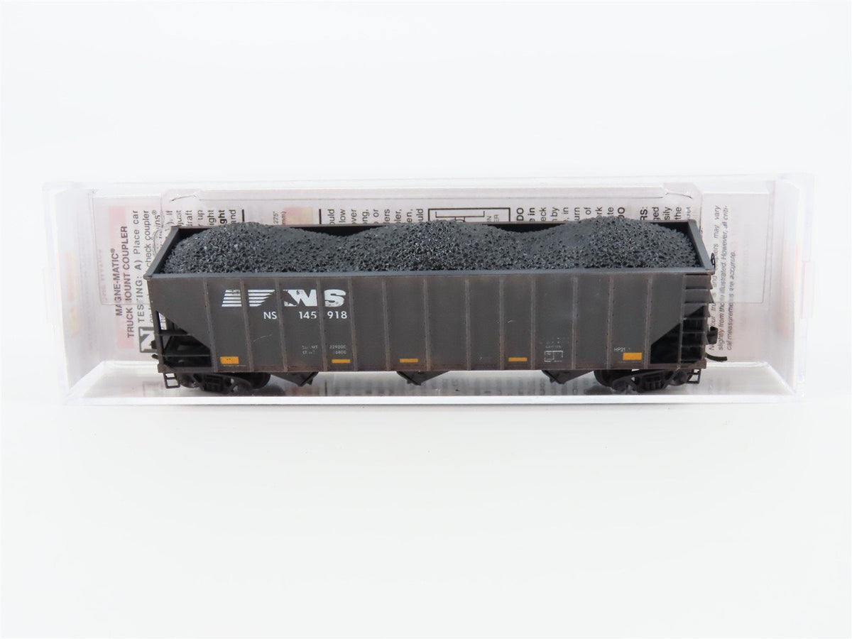 N Micro-Trains MTL 10855280 NS Norfolk Southern 3 Bay Hopper #145918 - Weathered