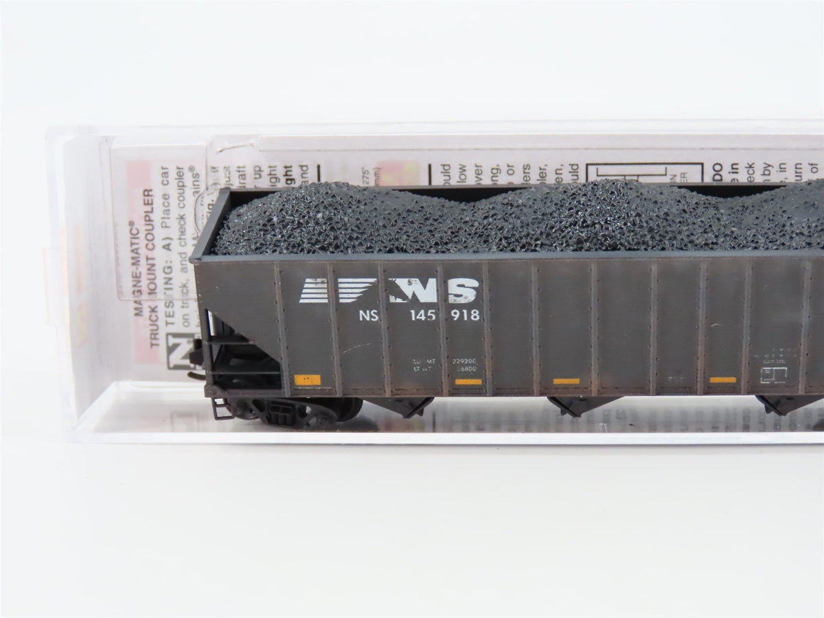 N Micro-Trains MTL 10855280 NS Norfolk Southern 3 Bay Hopper #145918 - Weathered