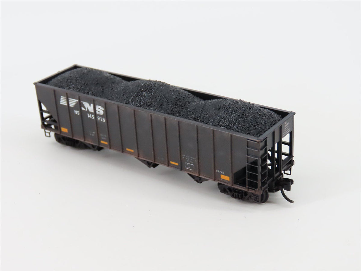 N Micro-Trains MTL 10855280 NS Norfolk Southern 3 Bay Hopper #145918 - Weathered