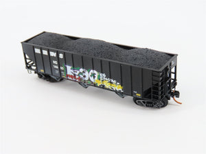 N Micro-Trains MTL 10844190 NS Norfolk Southern 3 Bay Hopper #14655 w/ Graffiti