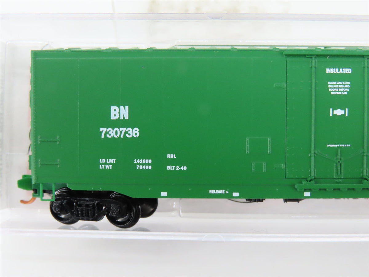 N Scale Micro-Trains MTL 03800520 BN Burlington Northern 50&#39; Box Car #730736