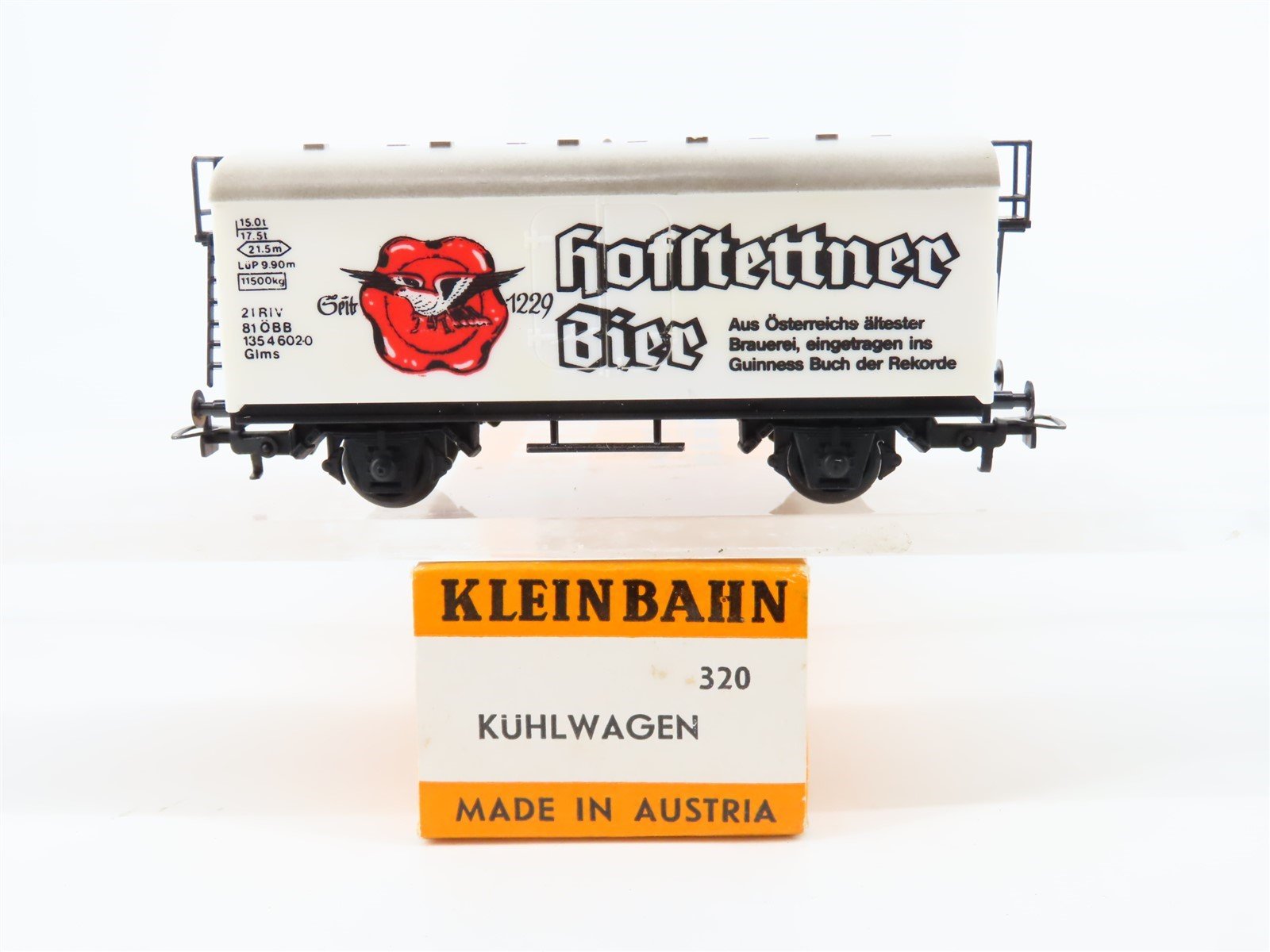 HO Scale KLEINBAHN 320 OBB Austrian Hofstettner Beer Reefer #602-0