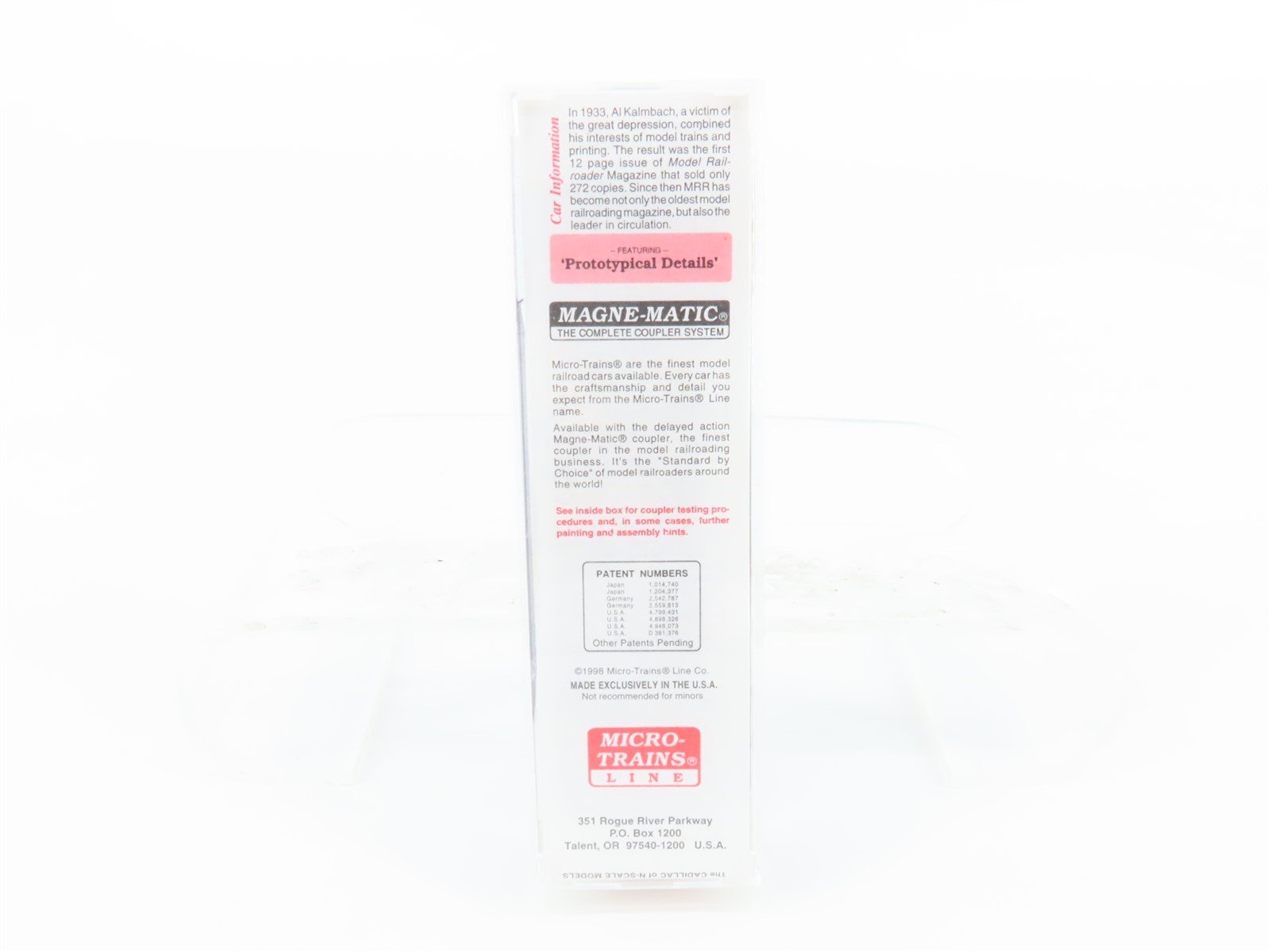 N Micro-Trains MTL 32360 MR Model Railroader 65 Yrs 50' Plug Door Boxcar #346599