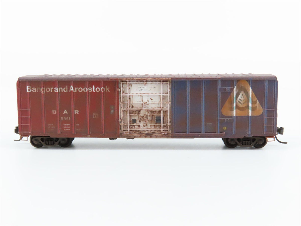 N Micro-Trains MTL 02744470 BAR Bangor &amp; Aroostook 50&#39; Box Car #5961 Weathered