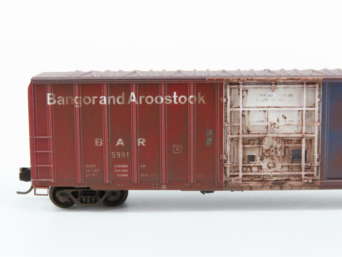 N Micro-Trains MTL 02744470 BAR Bangor &amp; Aroostook 50&#39; Box Car #5961 Weathered