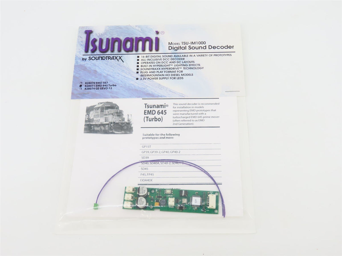 SoundTraxx Tsunami 828071 TSU-IM1000 InterMountain EMD 645 DCC/Sound Decoder