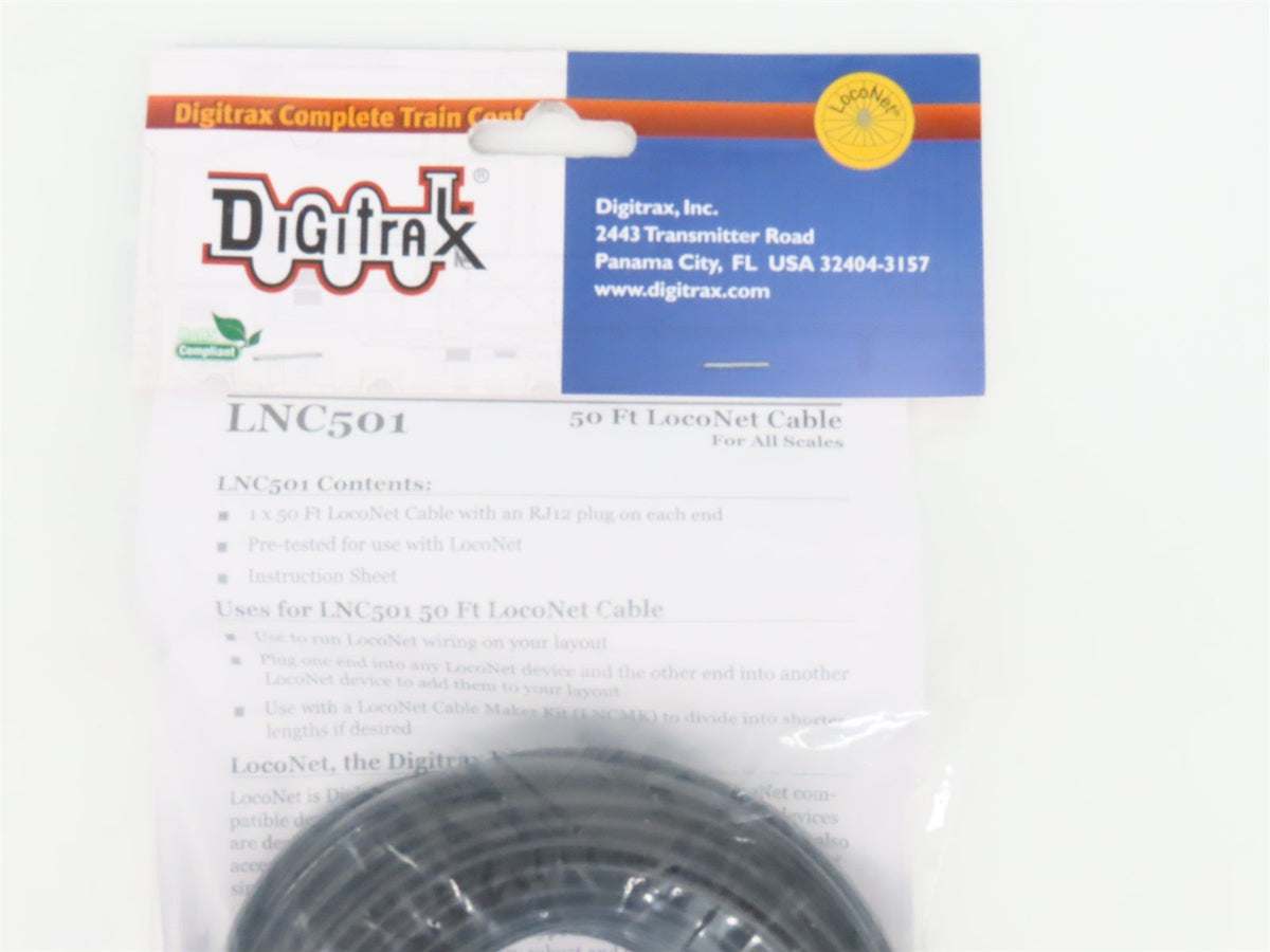 Digitrax LNC501 LocoNet Cable - 50ft