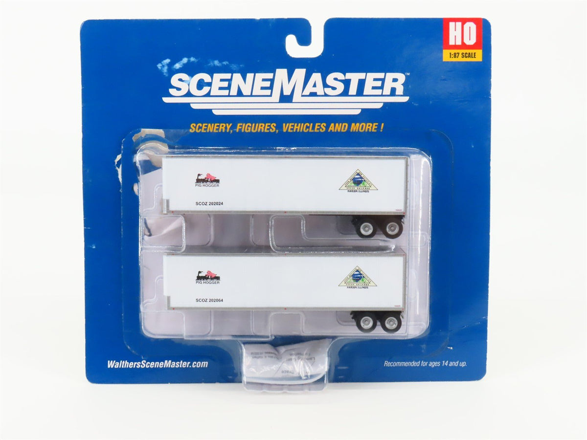 HO Walthers SceneMaster 949-2505 Crab Orchard &amp; Egyptian 40&#39; Trailers 2-Pack