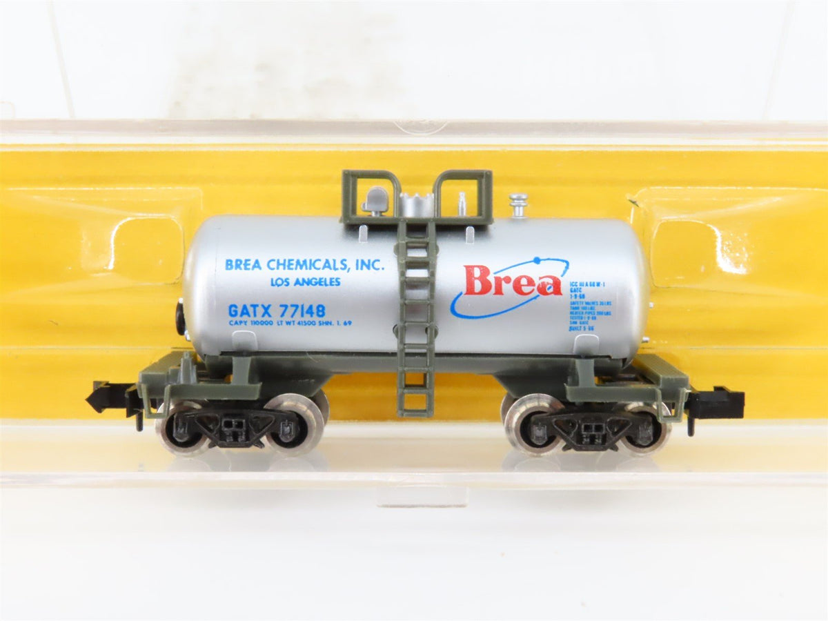 N Scale Atlas 3242 GATX Brea Chemical Beer Can Tank Car #77148