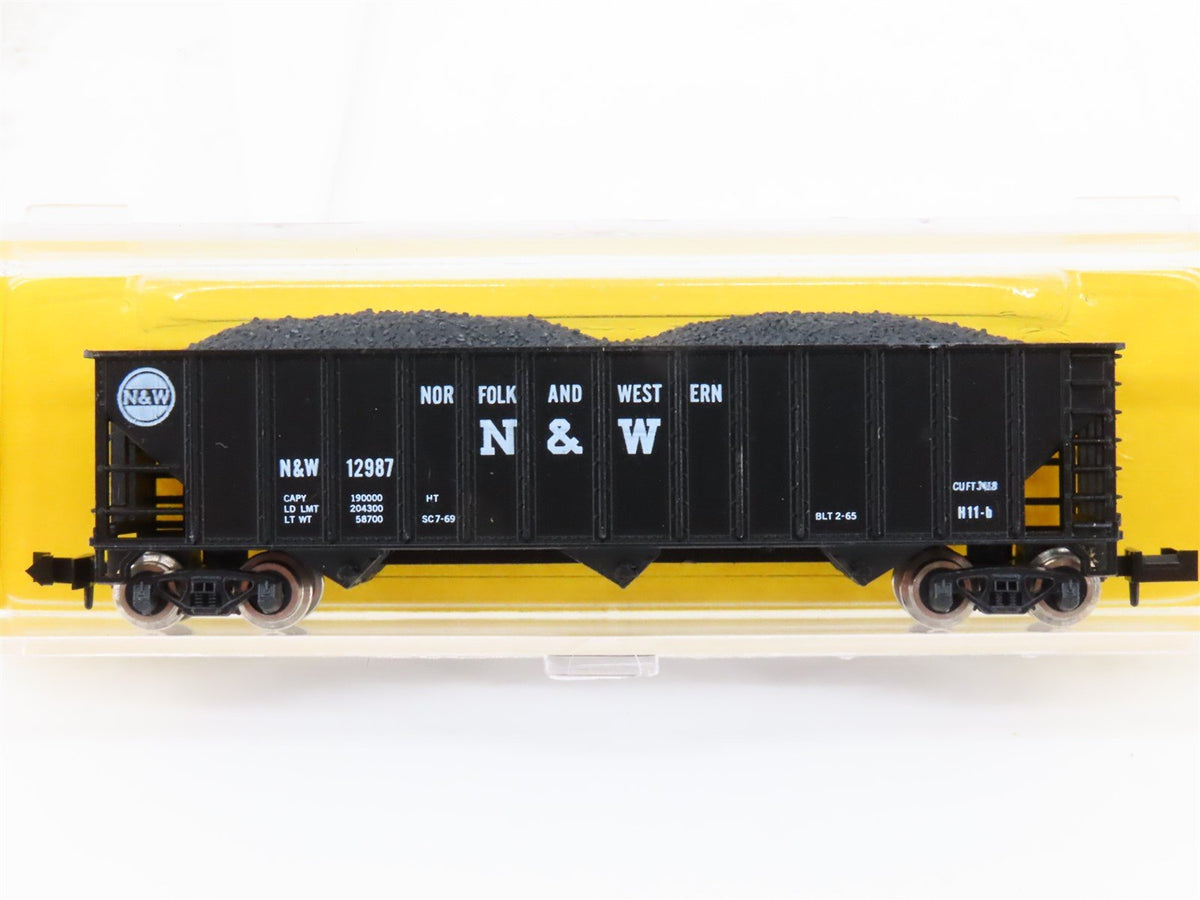 N Scale Atlas 3264 N&amp;W Norfolk &amp; Western 3-Bay Open Hopper #12987