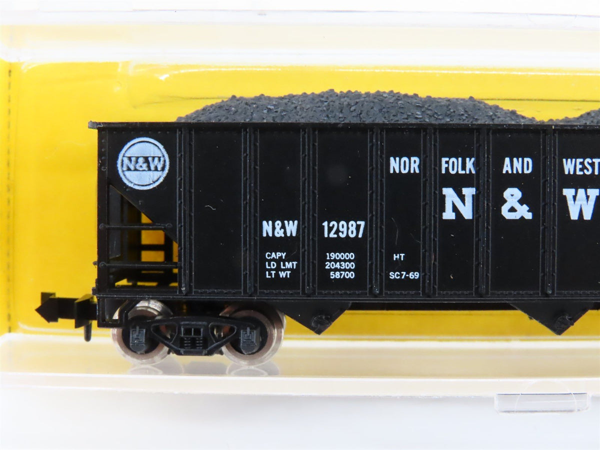 N Scale Atlas 3264 N&amp;W Norfolk &amp; Western 3-Bay Open Hopper #12987