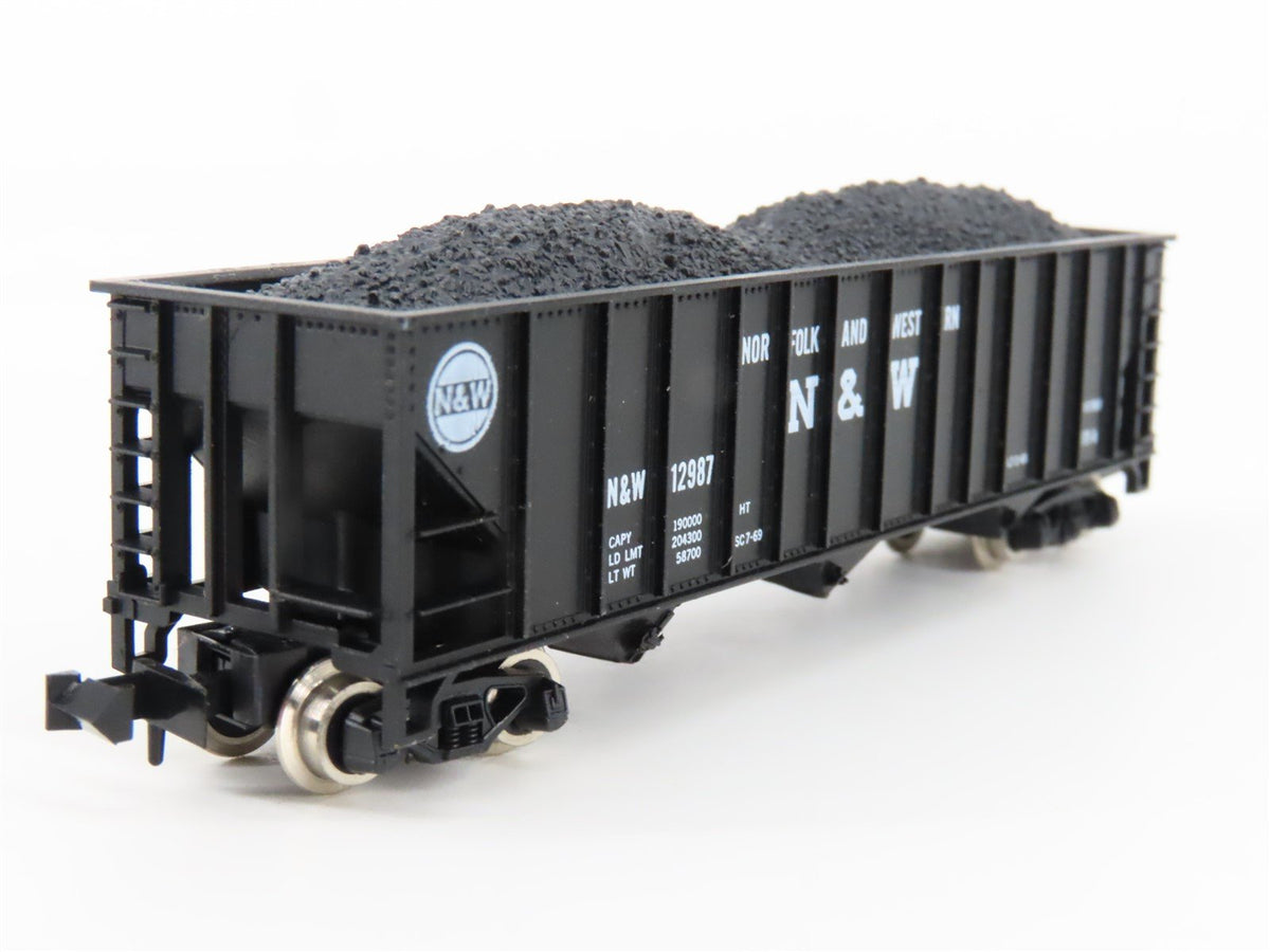 N Scale Atlas 3264 N&amp;W Norfolk &amp; Western 3-Bay Open Hopper #12987