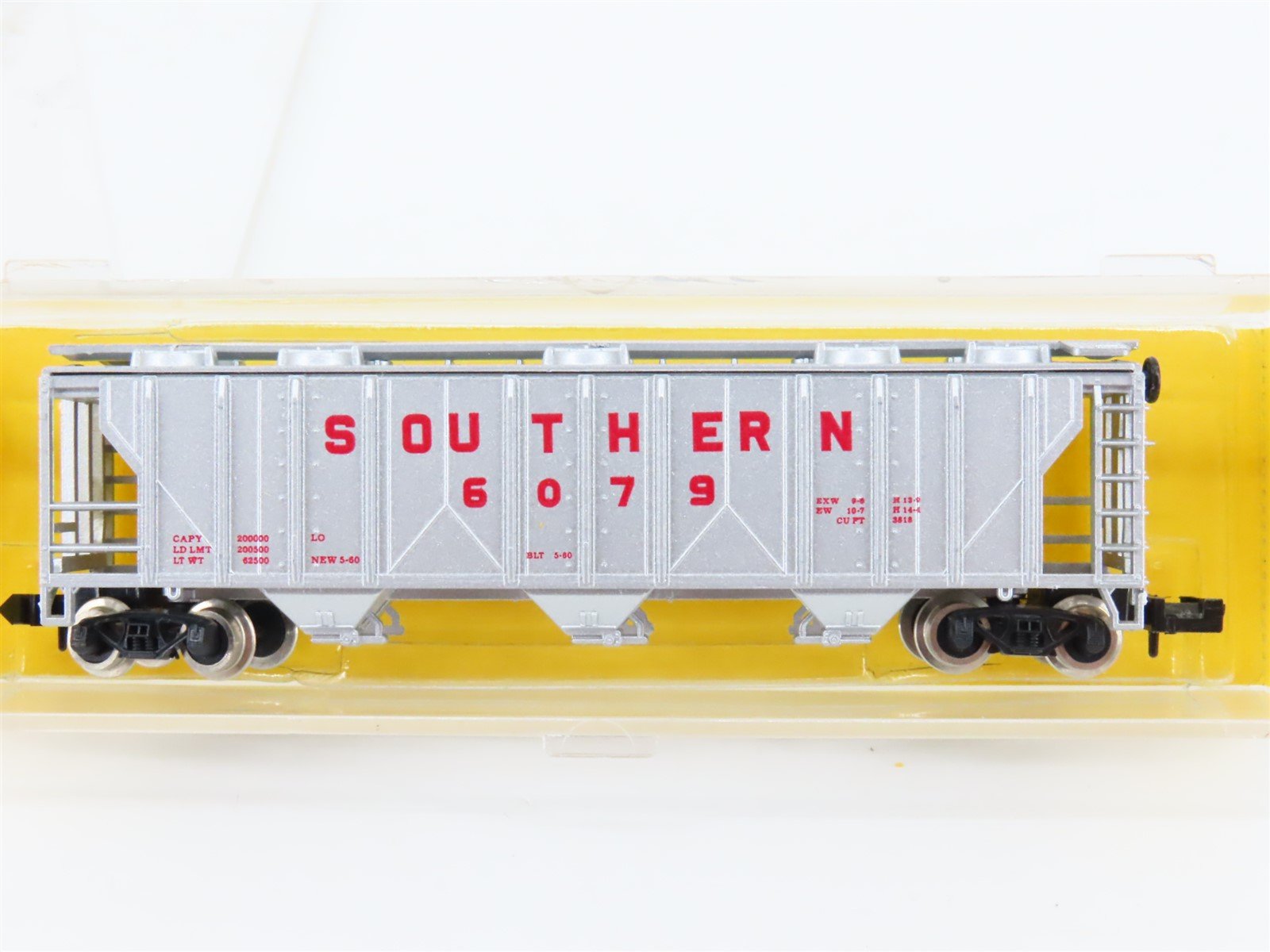 N Scale Atlas 3722 SOU Southern 3-Bay Covered Hopper #6079