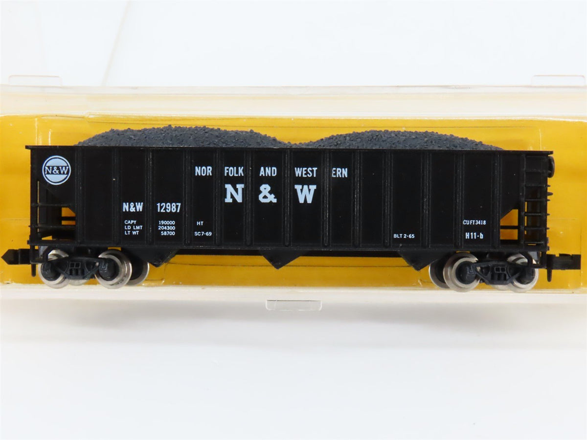 N Scale Atlas 3264 N&amp;W Norfolk &amp; Western 3-Bay Open Hopper #12987