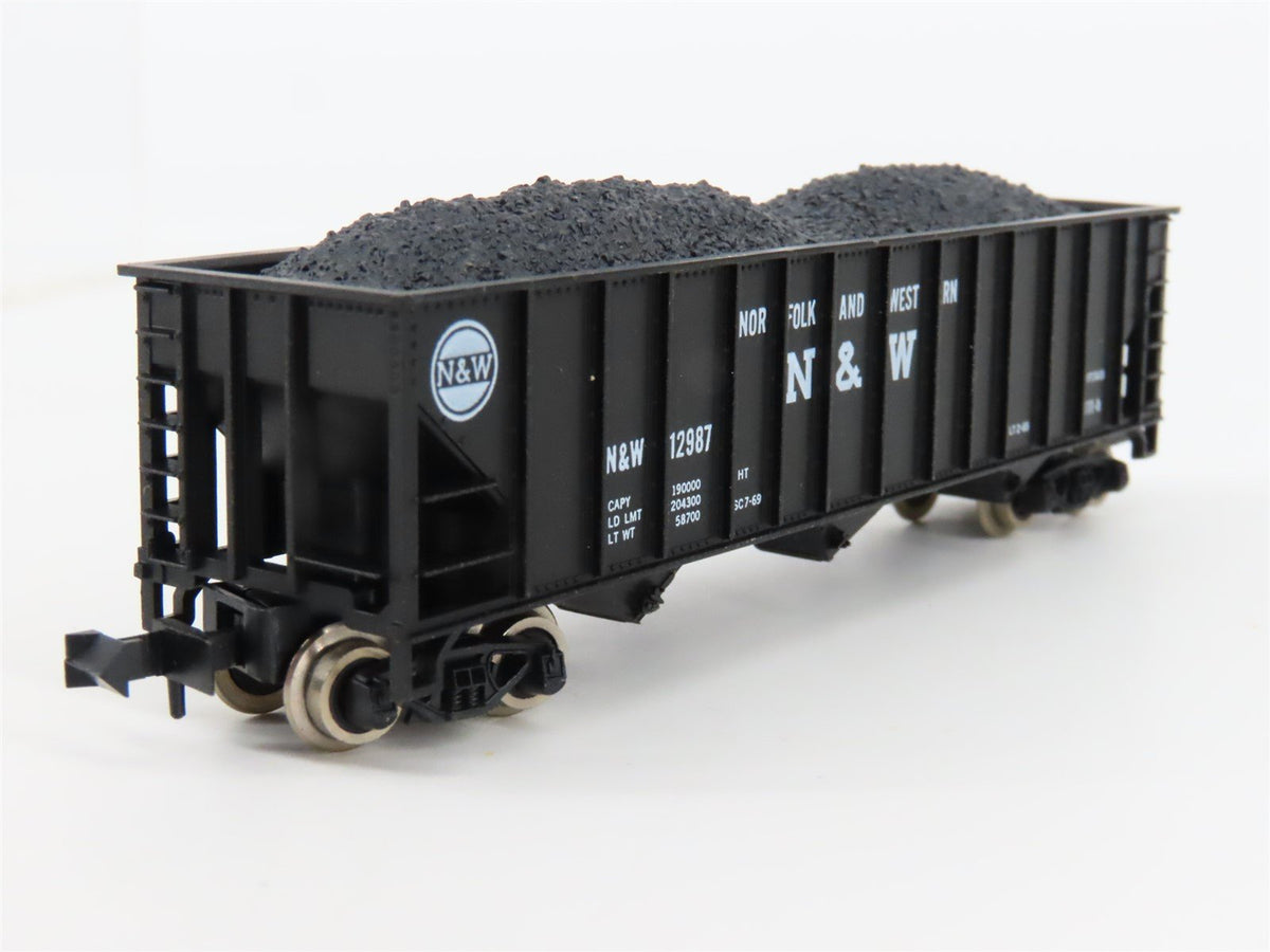 N Scale Atlas 3264 N&amp;W Norfolk &amp; Western 3-Bay Open Hopper #12987