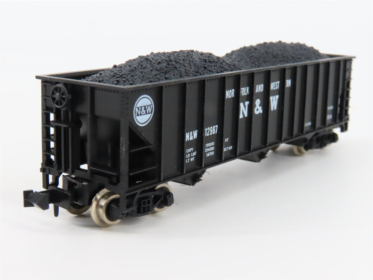 N Scale Atlas 3264 N&amp;W Norfolk &amp; Western 3-Bay Open Hopper #12987