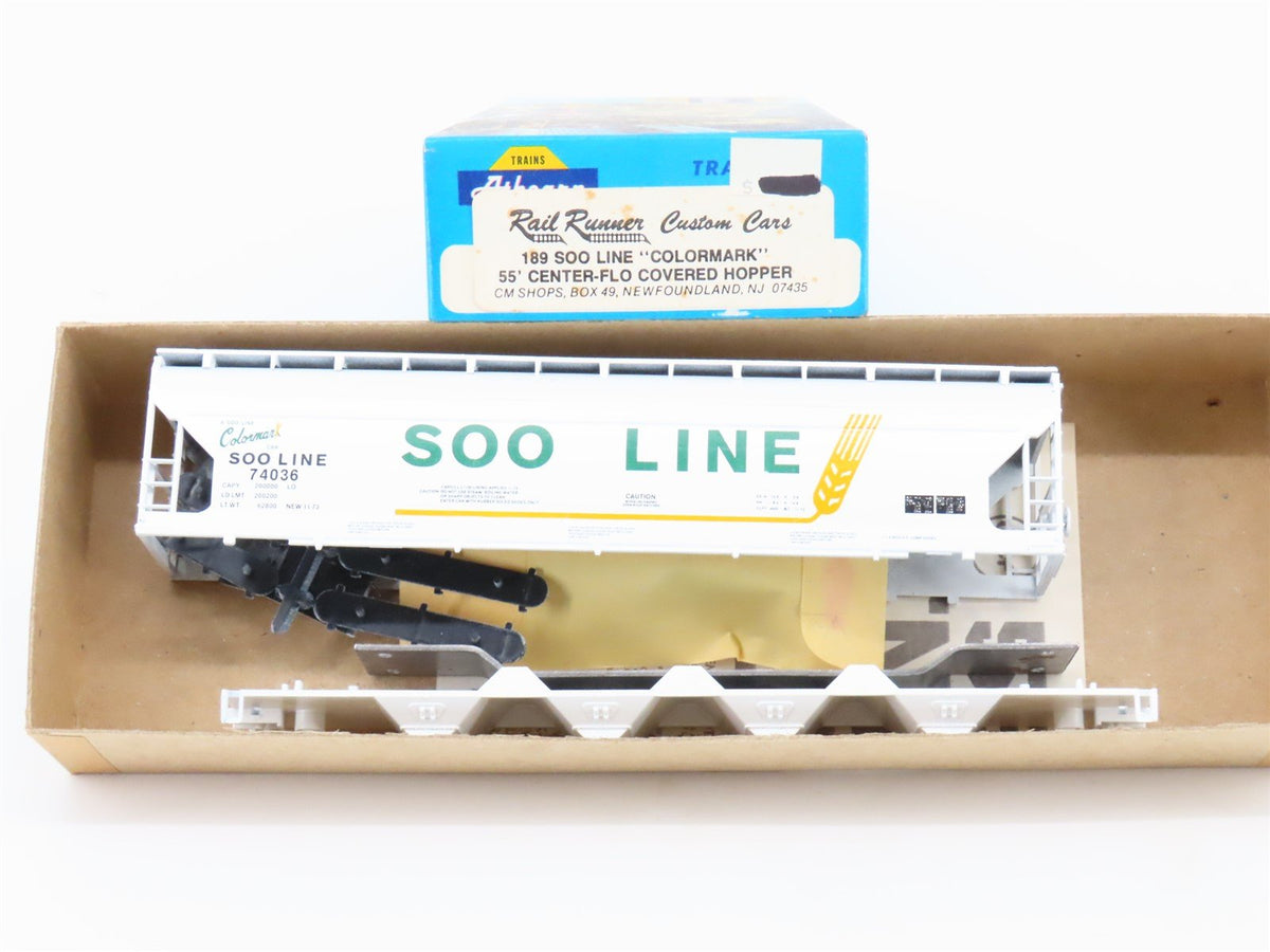 HO Athearn / Rail Runner Kit 189 SOO Line Colormark 55&#39; Covered Hopper #74036