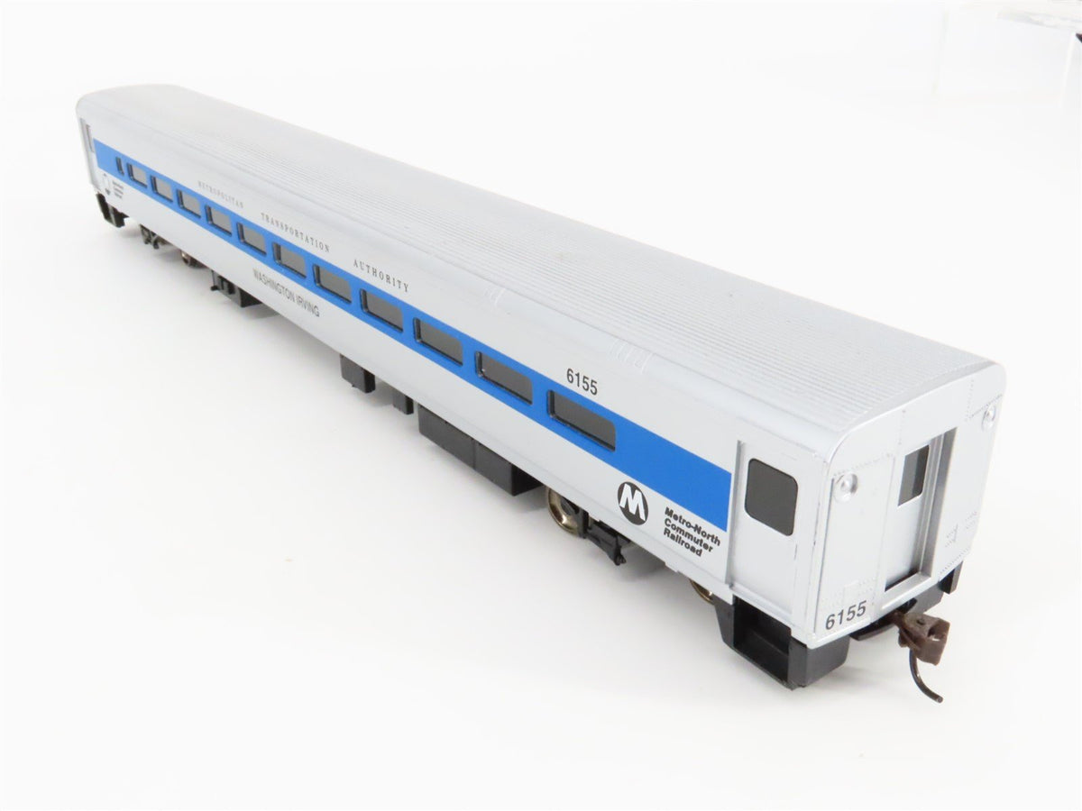 HO Scale Walthers 932-6084 Metro-North 85&#39; Commuter Cab Passenger Car #6155