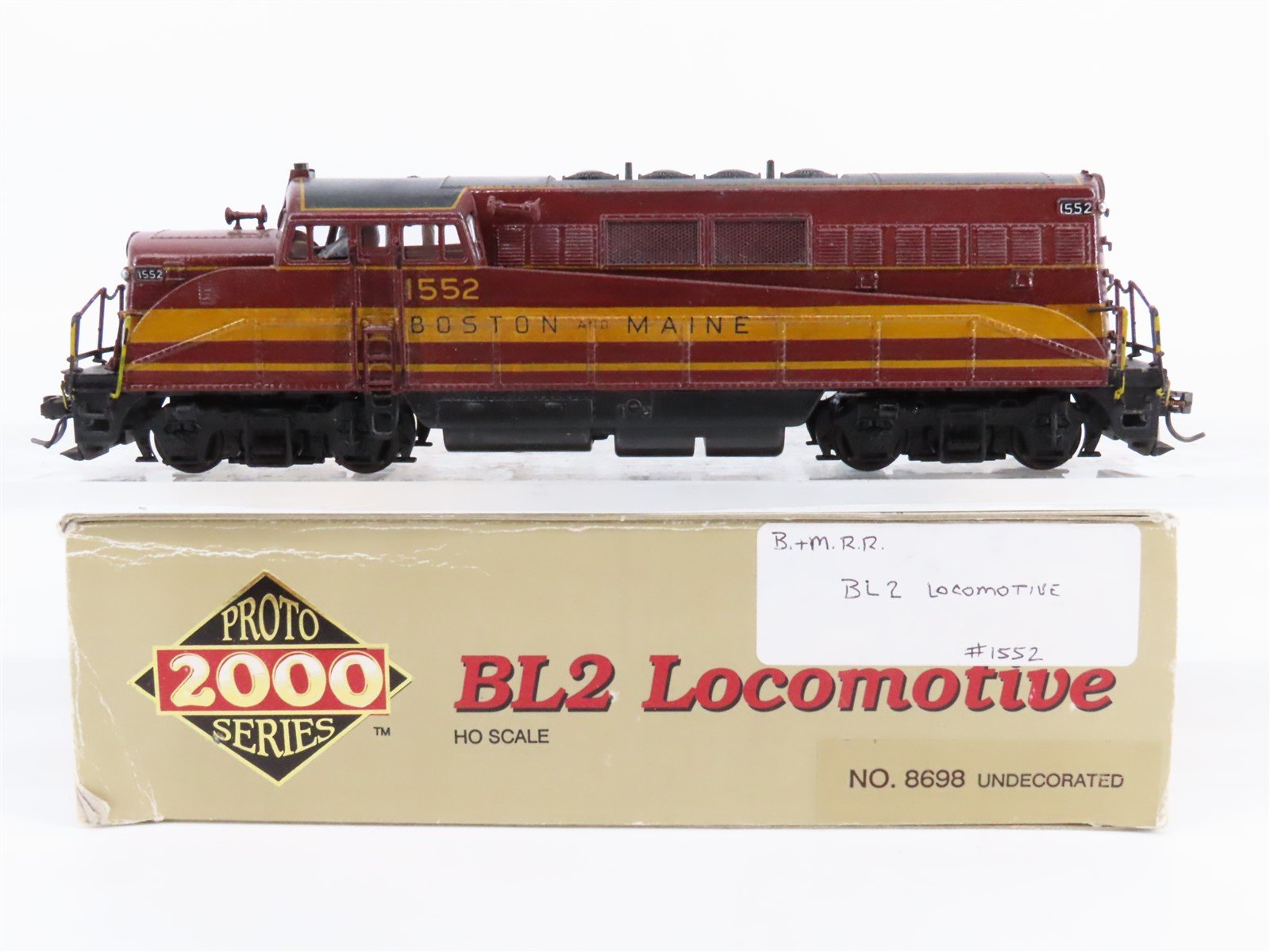 HO Scale Proto 2000 8698 B&M Railway BL2 Diesel Loco #1552 BAD GEARS - Custom