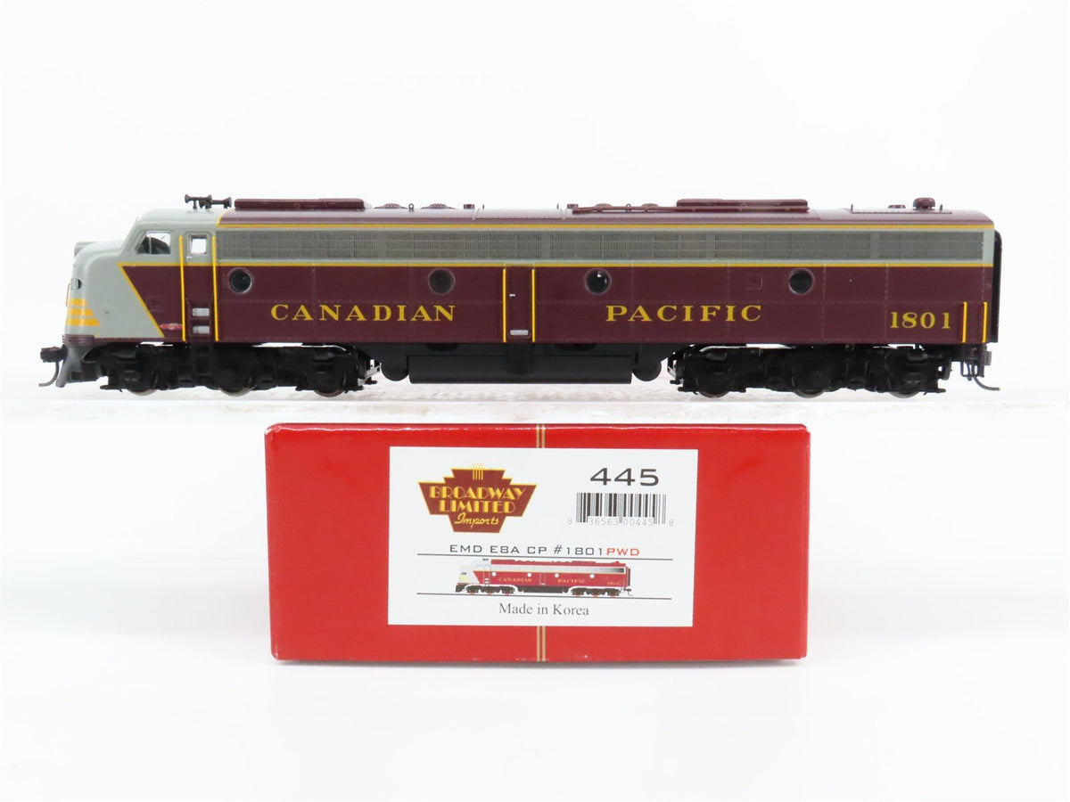 HO Scale Broadway Limited LTD 445 CP Railway E8A Diesel Loco #1801 w/ DCC