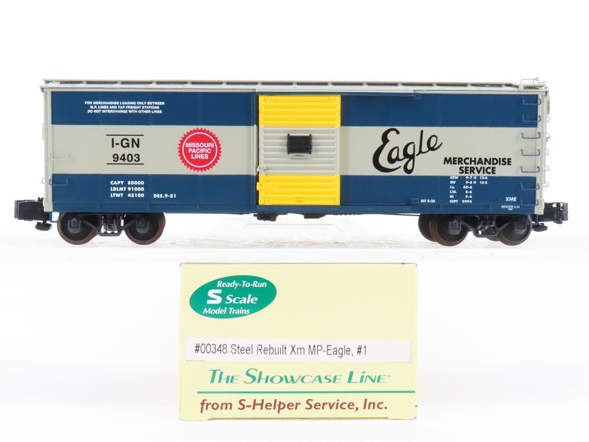 S Scale S-Helper Service Showcase Line 00348 I-GN MP Eagle Steel Box Car #9403