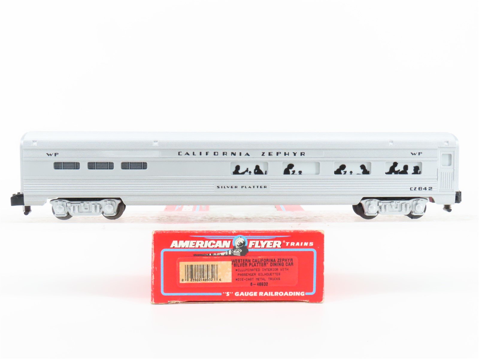 S Scale American Flyer 6-48932 WP California Zephyr Diner Passenger #CZ842