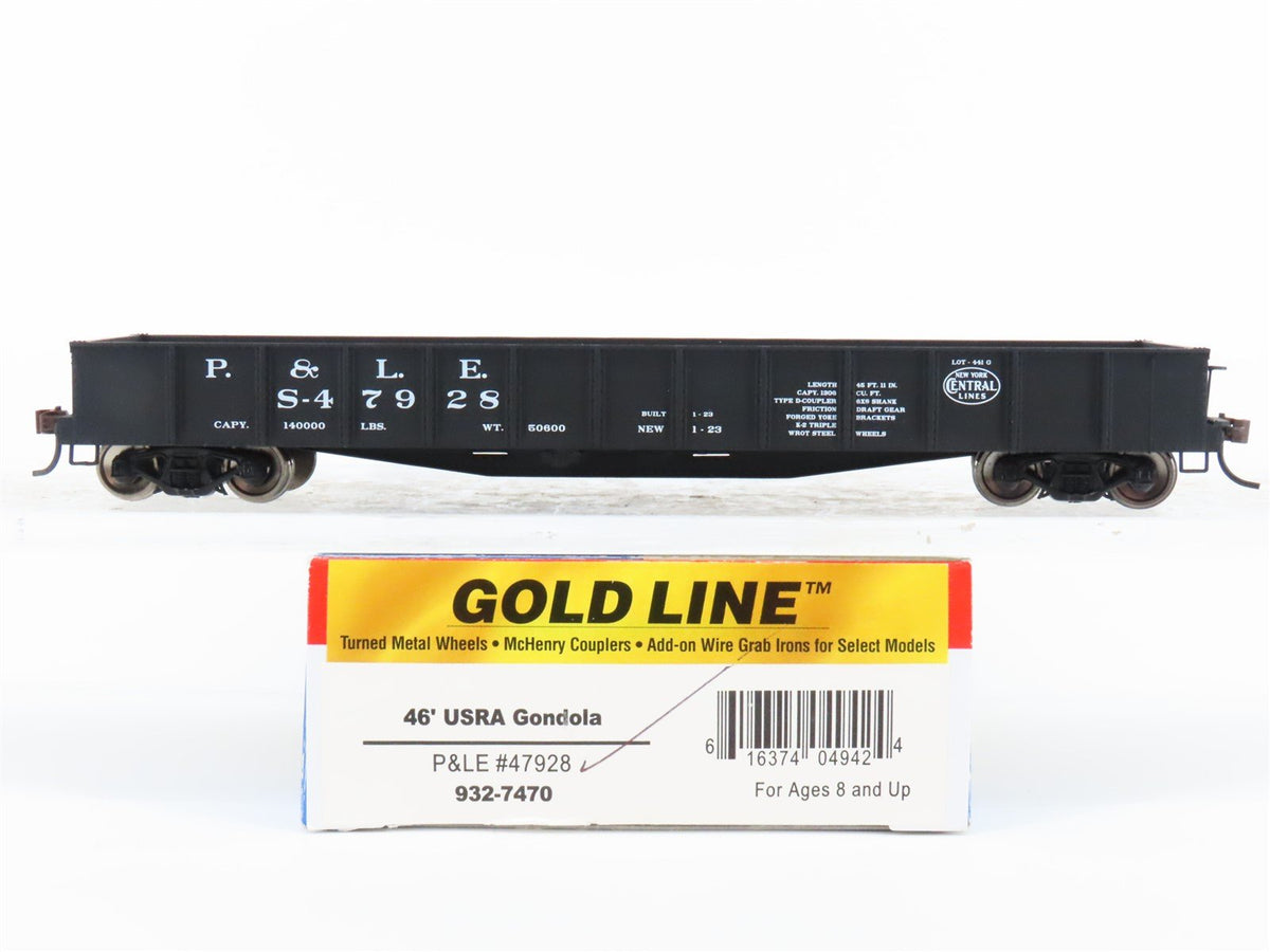 HO Scale Walthers Gold Line 932-7470 P&amp;LE Pittsburgh &amp; Lake Erie Gondola #47928