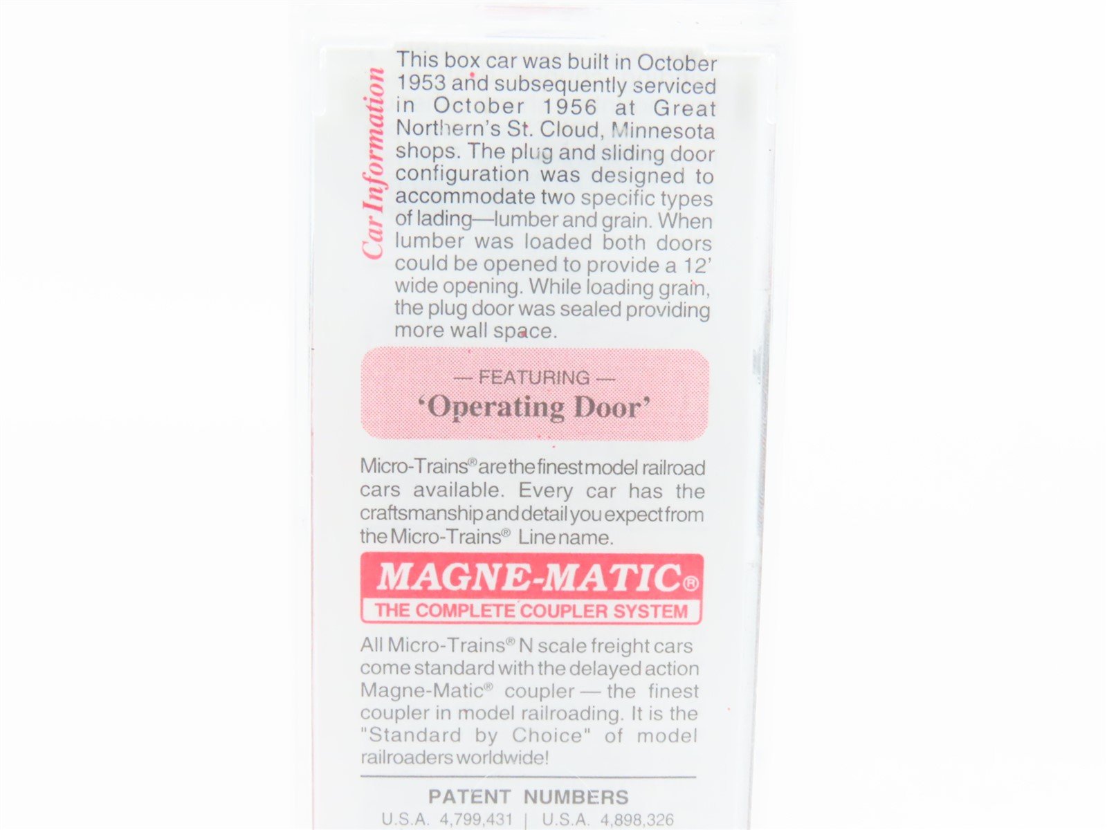 N Scale Micro-Trains MTL 22020 GN Great Northern 40' Boxcar #11878