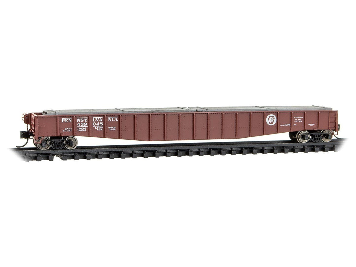 N Micro-Trains MTL 10700090 PRR Pennsylvania 65&#39; Mill Gondola #439048 w/ Load