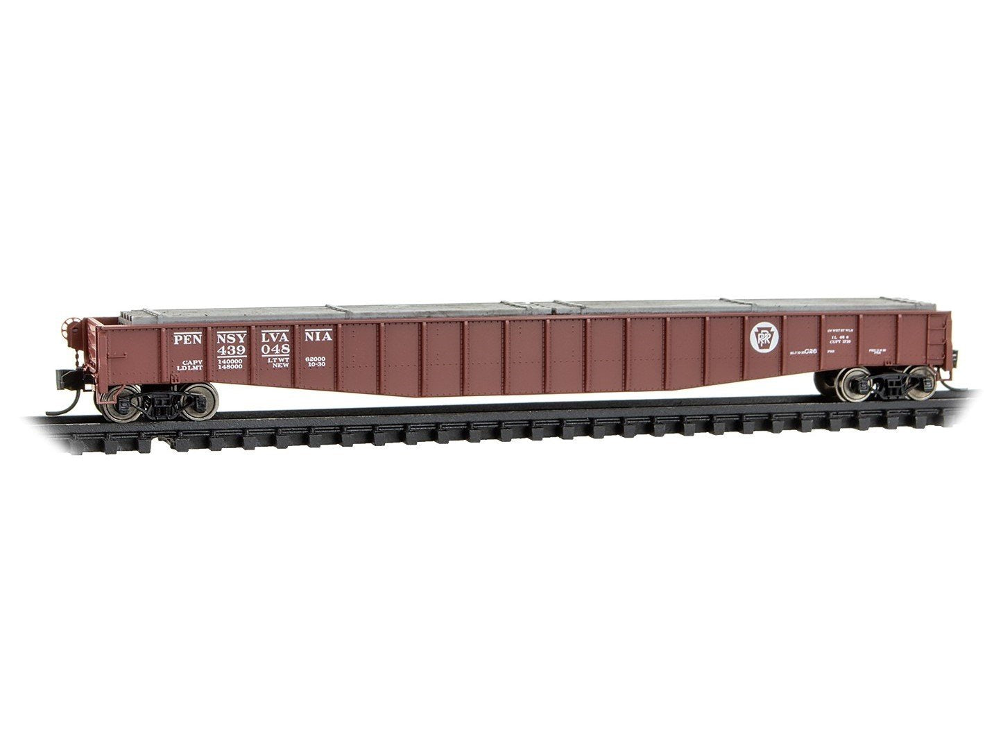 N Micro-Trains MTL 10700090 PRR Pennsylvania 65' Mill Gondola #439048 w/ Load