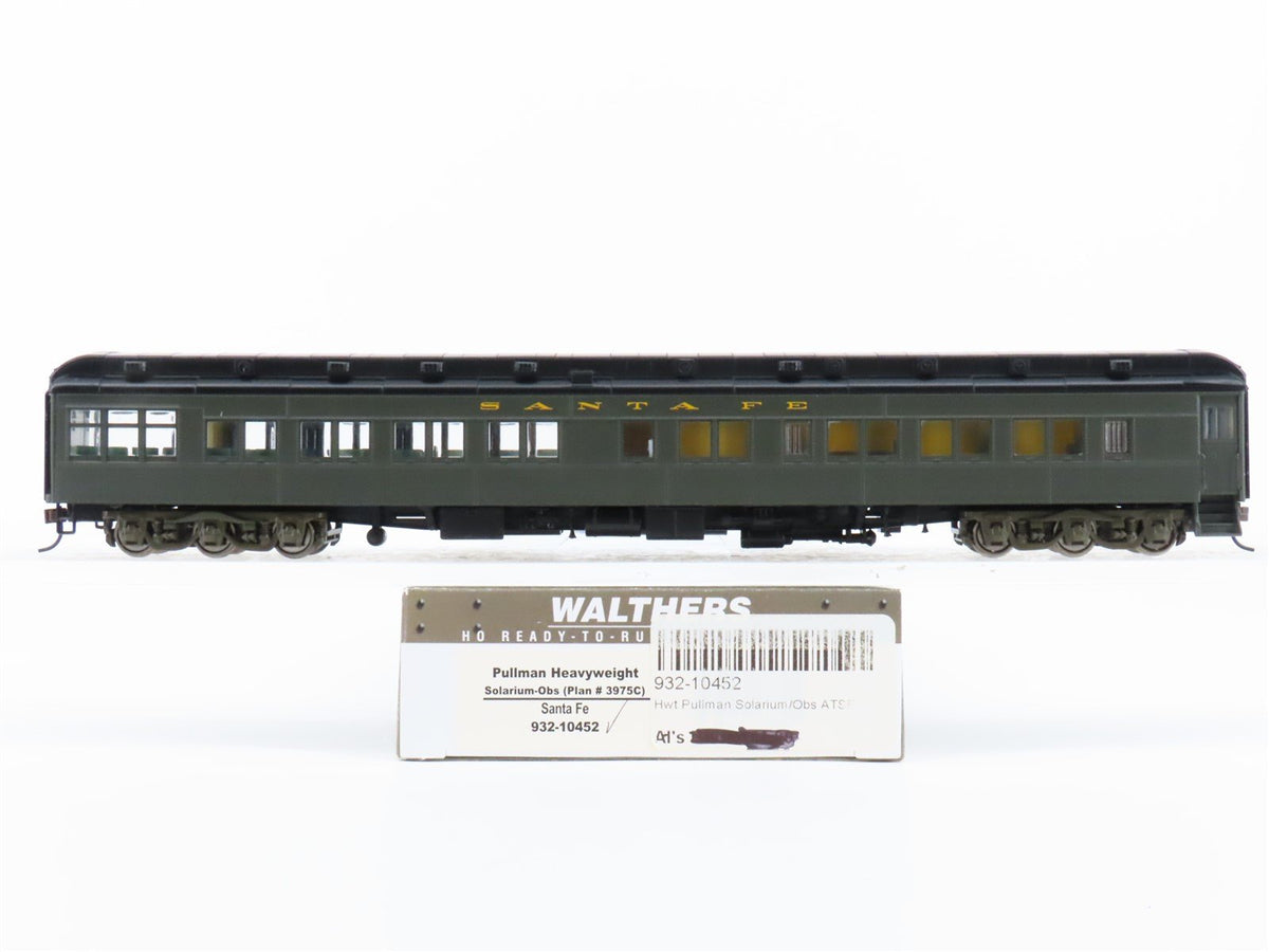 HO Walthers 932-10452 ATSF Santa Fe Heavyweight Solarium-Observation Passenger