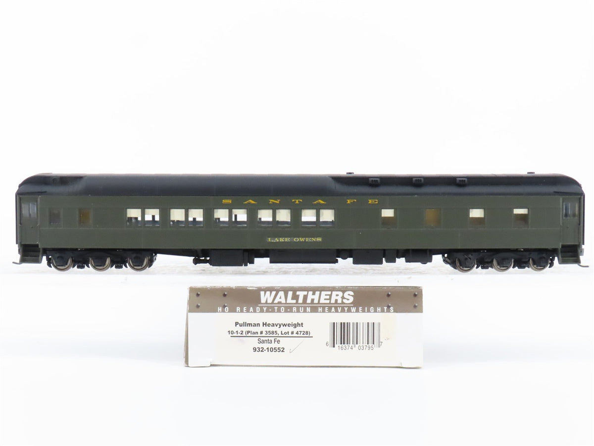 HO Walthers 932-10552 ATSF Santa Fe Heavyweight Pullman Passenger &quot;Lake Owens&quot;