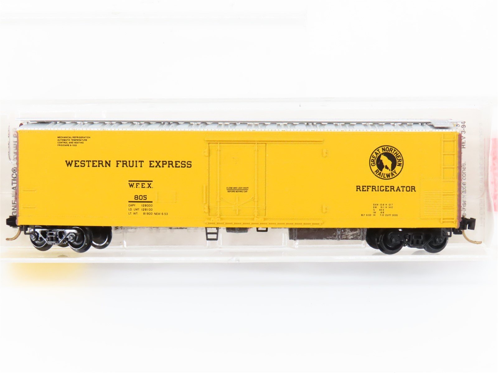 N Scale Micro-Trains MTL 69010/1 GN WFEX Western Fruit Express 51' Reefer #805