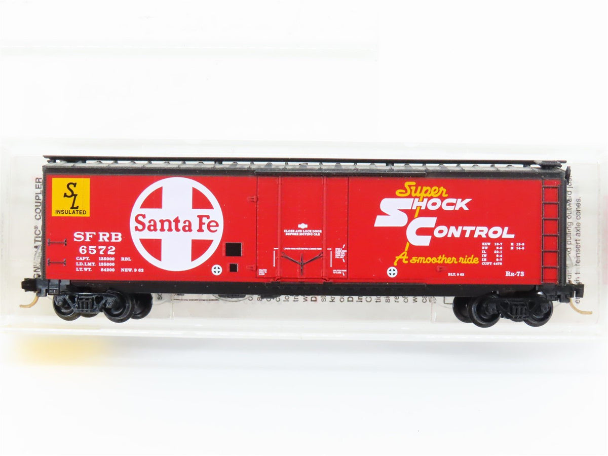 N Scale Micro-Trains MTL 32350 SFRB Santa Fe 50&#39; Standard Boxcar #6572