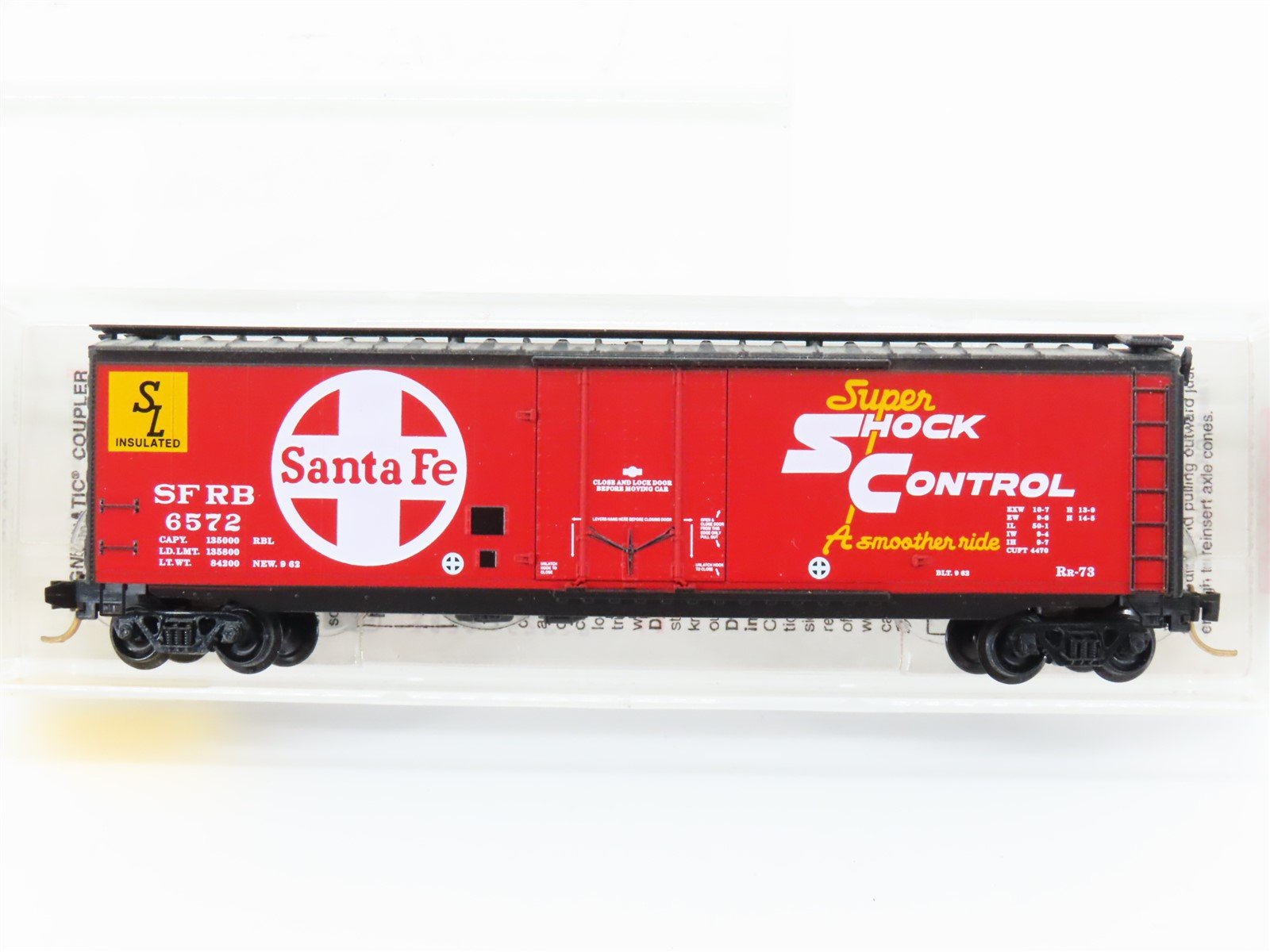 N Scale Micro-Trains MTL 32350 SFRB Santa Fe 50' Standard Boxcar #6572