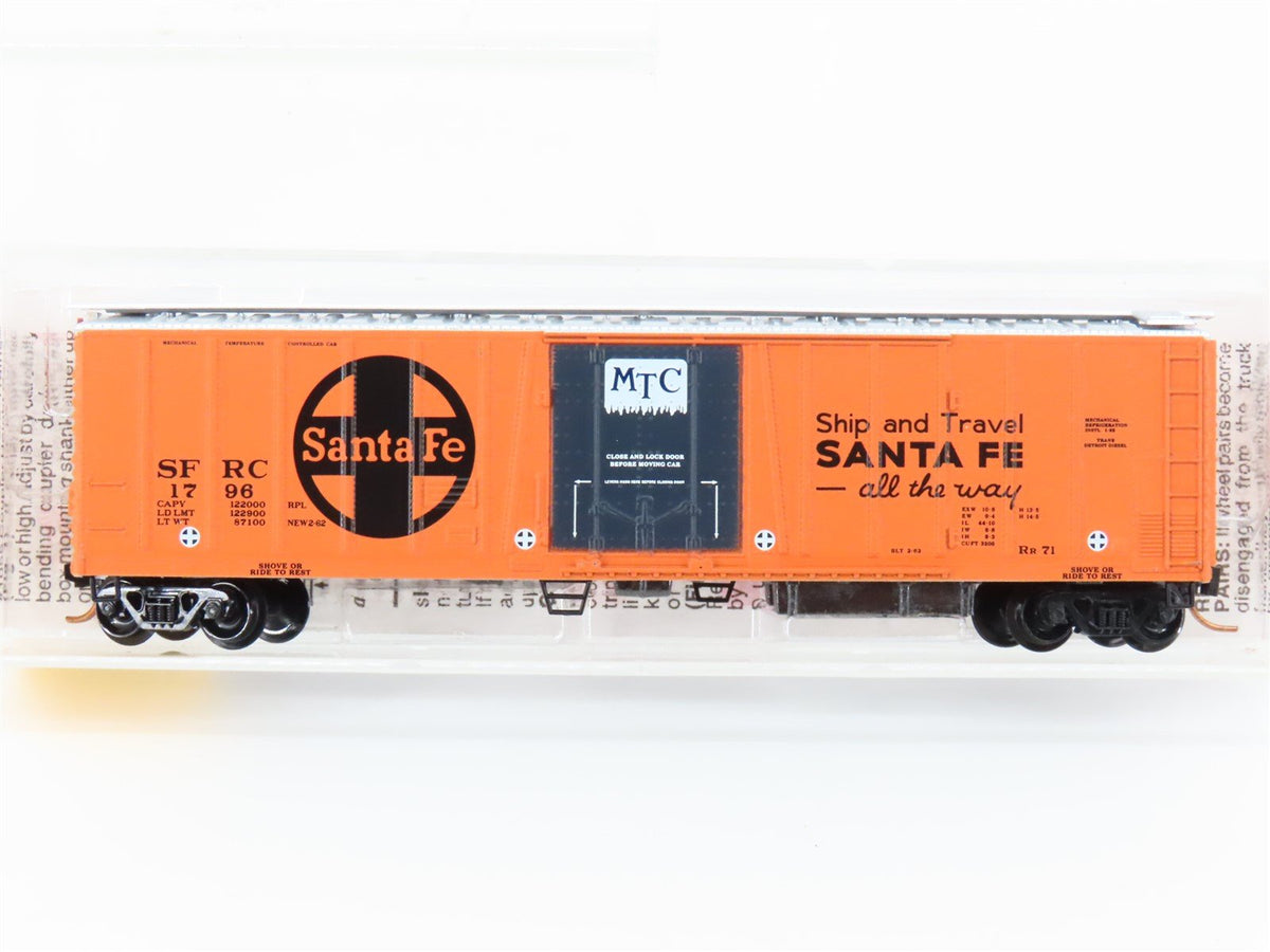 N Scale Micro-Trains MTL 70070 SFRC Santa Fe 51&#39; 3-3/4&#39;&#39; Mech Reefer #1796