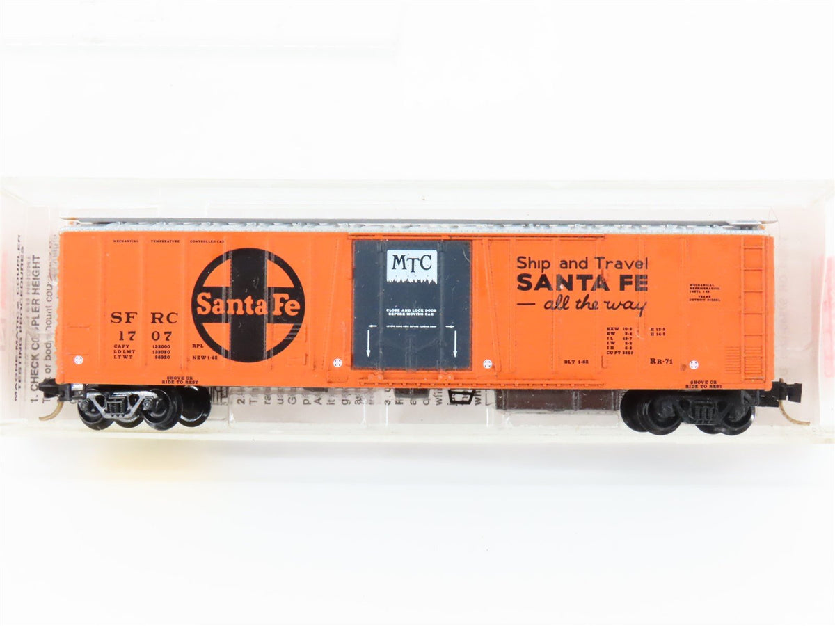 N Scale Micro-Trains MTL 70070 SFRC Santa Fe 51&#39; 3-3/4&#39;&#39; Mech Reefer #1707