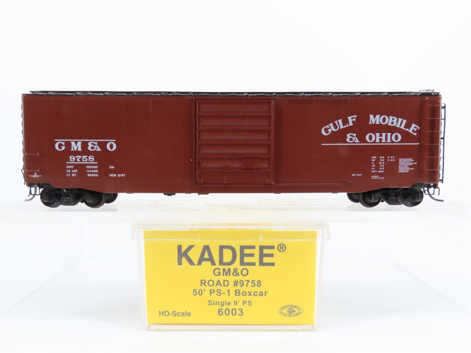 HO Scale Kadee 6003 GM&O Gulf Mobile & Ohio 50' Single Door Box Car #9758