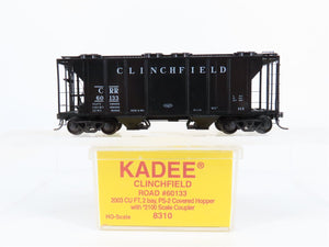 HO Scale Kadee 8310 CRR Clinchfield 2-Bay Covered Hopper #60133