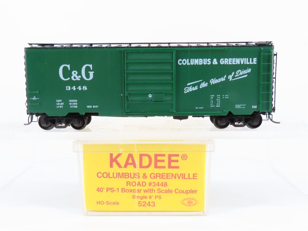 HO Scale Kadee 5243 C&amp;G Columbus &amp; Greenville 40&#39; Single Door Box Car #3448