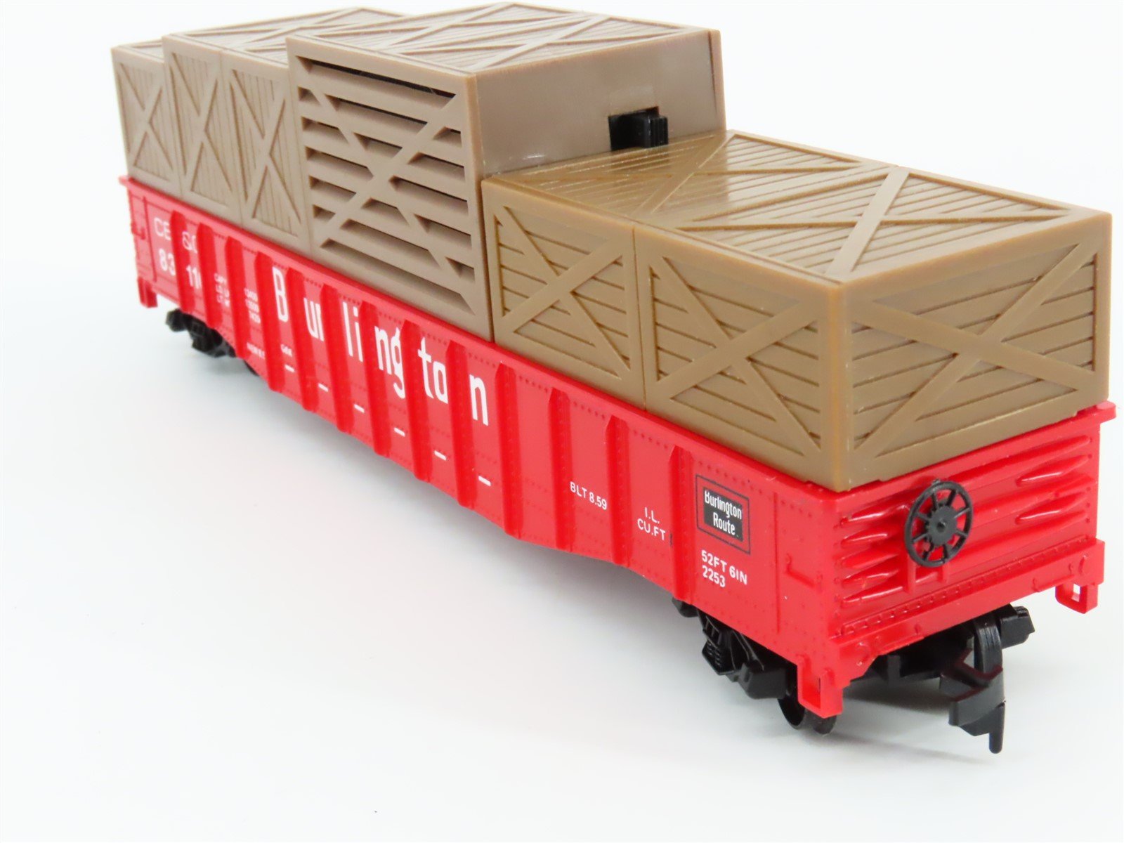 HO Scale AHM 11203 CB&Q Burlington Route 50' Gondola #83116 w/ Sound & Scenery