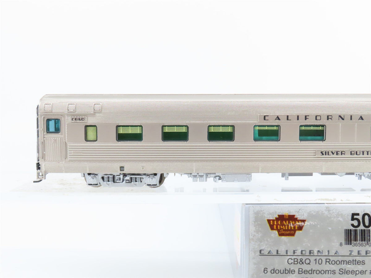 HO Broadway Limited BLI 509 CB&amp;Q California Zephyr 10-6 Sleeper Passenger #425