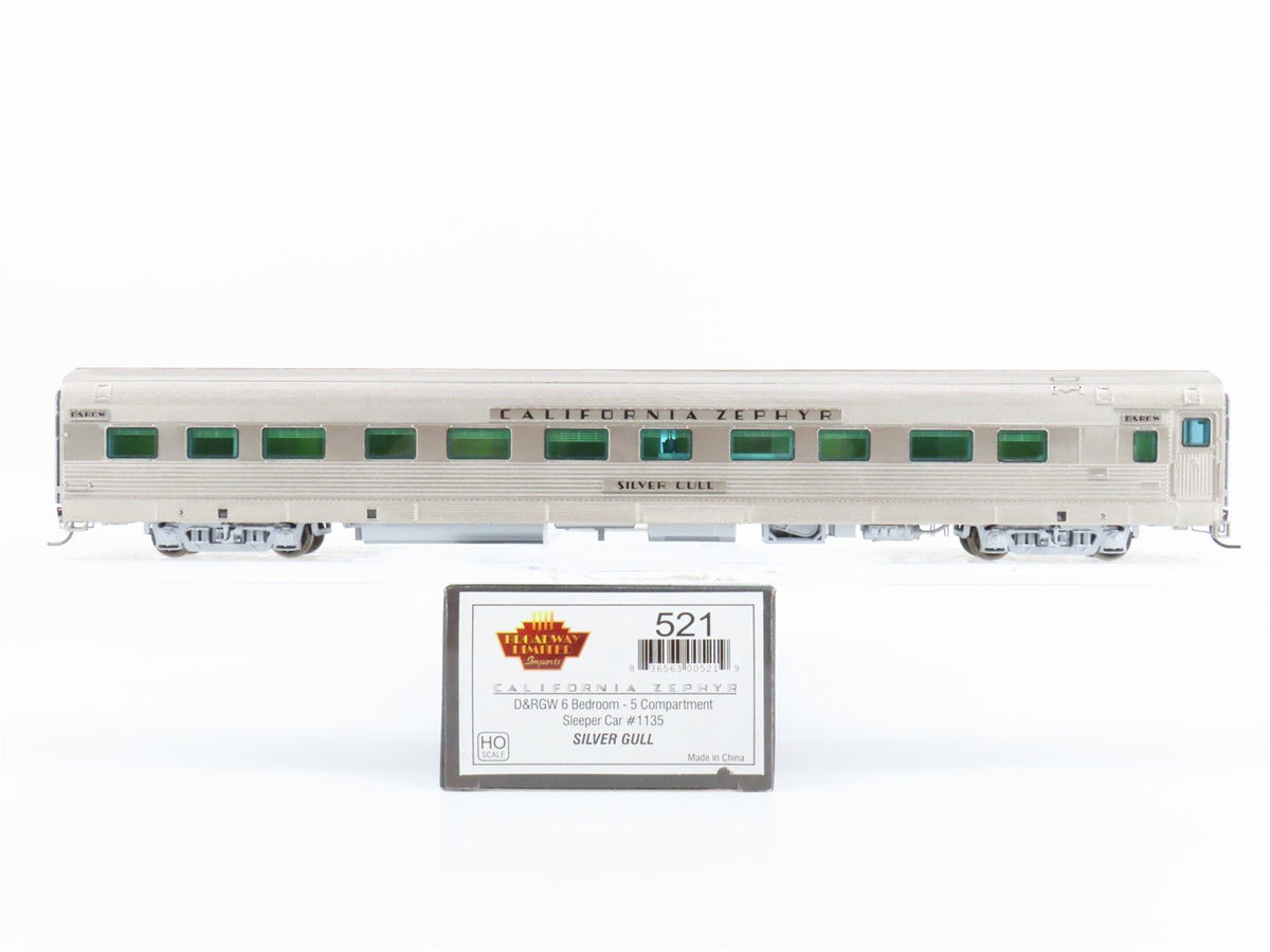 HO Broadway Limited BLI 521 D&amp;RGW California Zephyr 6-5 Sleeper Passenger #1135