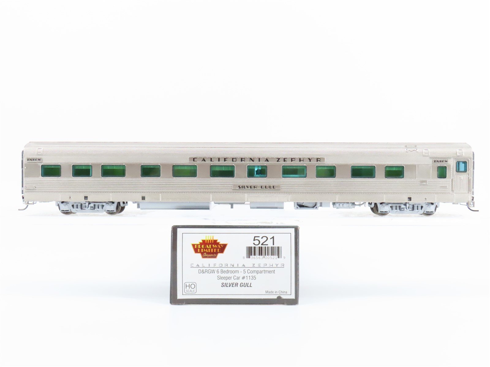 HO Broadway Limited BLI 521 D&RGW California Zephyr 6-5 Sleeper Passenger #1135